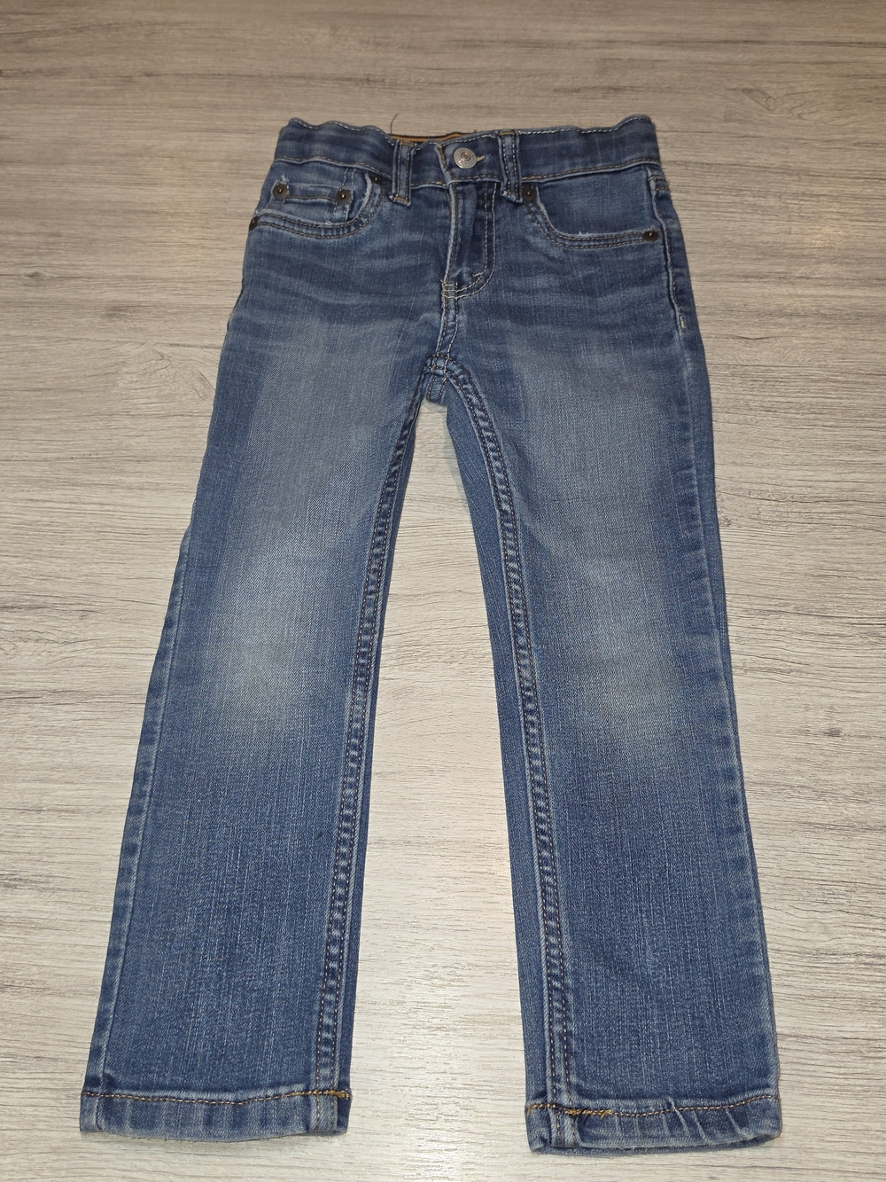Levi's 501 Skinny Fit Denim Jeans Toddler Blue Adjustable Waist Boys Size 4T